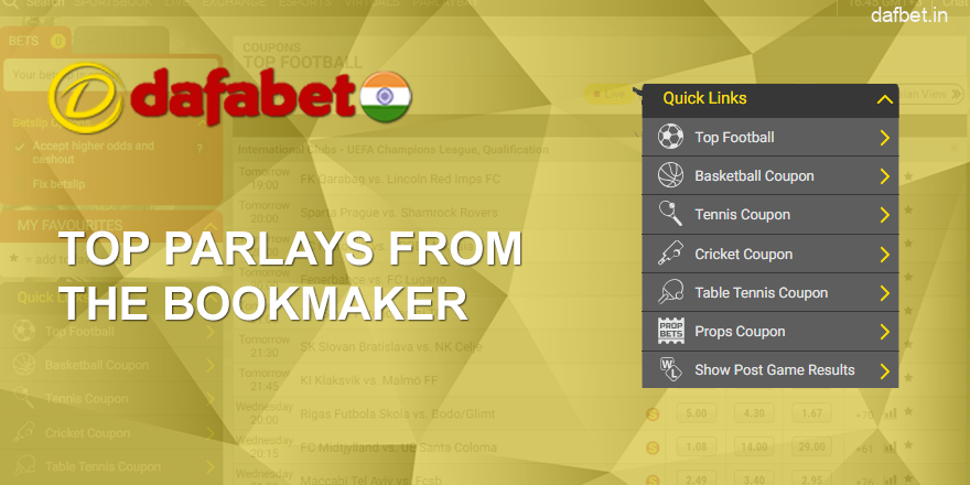 Dafabet "Top Coupons" for Indian Players